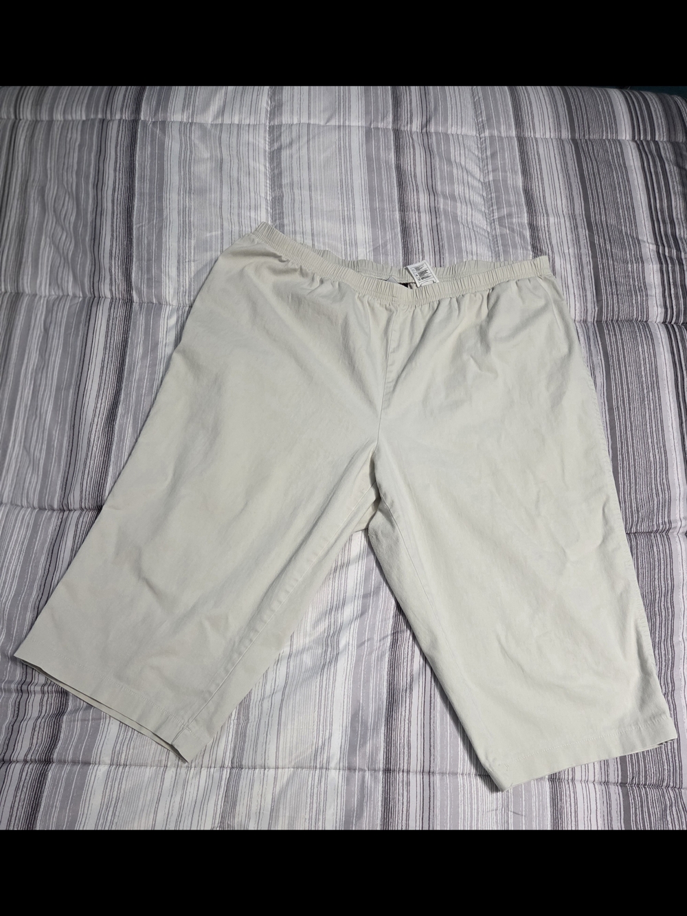 Just My Size Plus Size Pull-On Capri Pants Tan Beige Comfort Elastic Waist